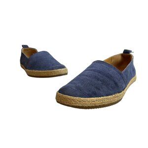 Aquatalia Men's Blue Suede Flat Shoes Sz 9M